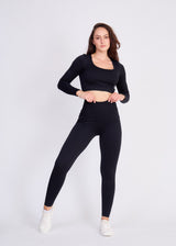 Haut Manches Longues Hybrid Training – Sculpt DC vue 4 — Le Snatch Français