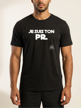 T-Shirt Homme Cross Training – Je Suis Ton PR Noir porté — Le Snatch Français
