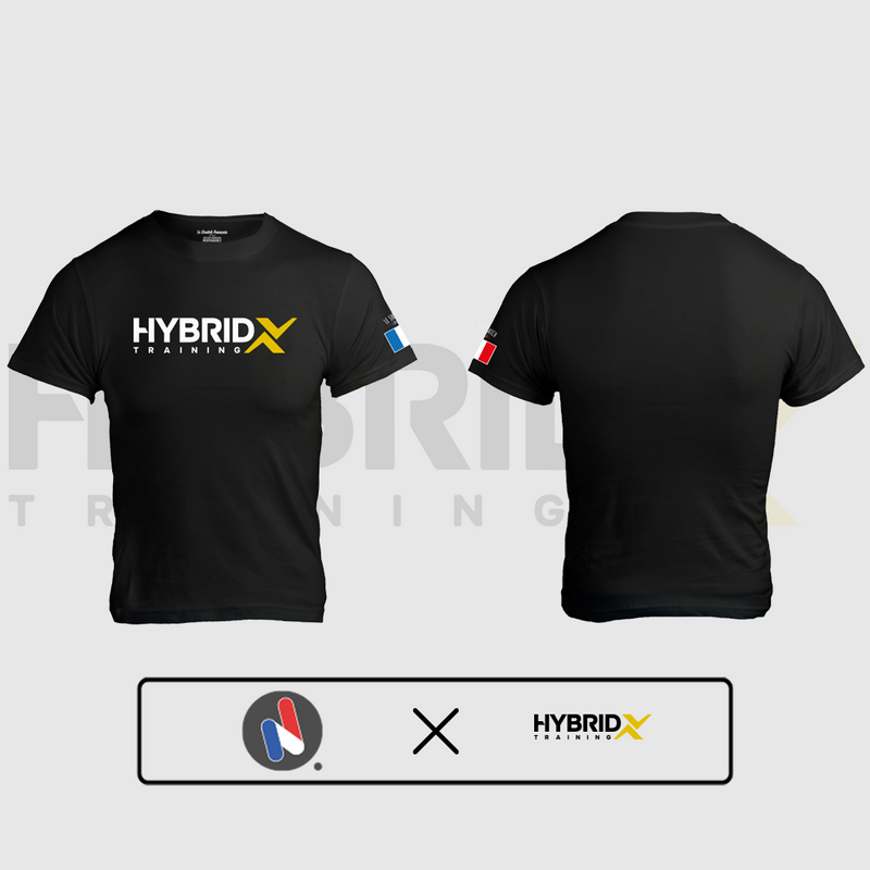 T-shirt homme cross training Hybrid – coloris Noir – Le Snatch Français