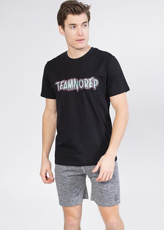 T-shirt homme cross training Team No Rep – coloris Noir – vue face – Le Snatch Français