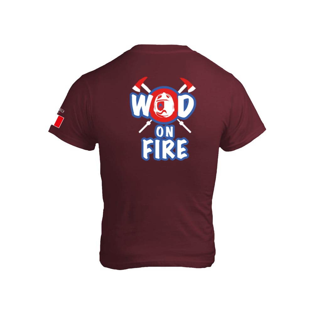 t-shirt de crossfit homme en coton biologique pompier