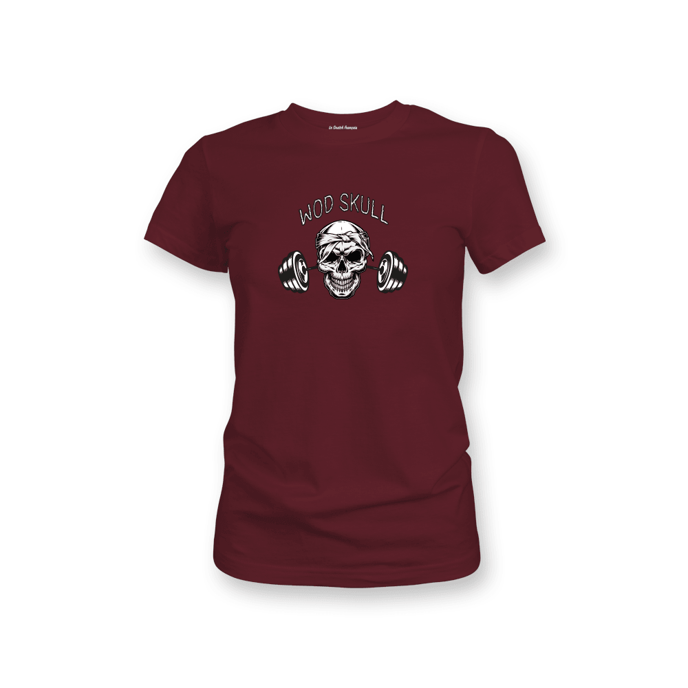 T-Shirt Femme Cross Training – WOD Skull Coton Bio